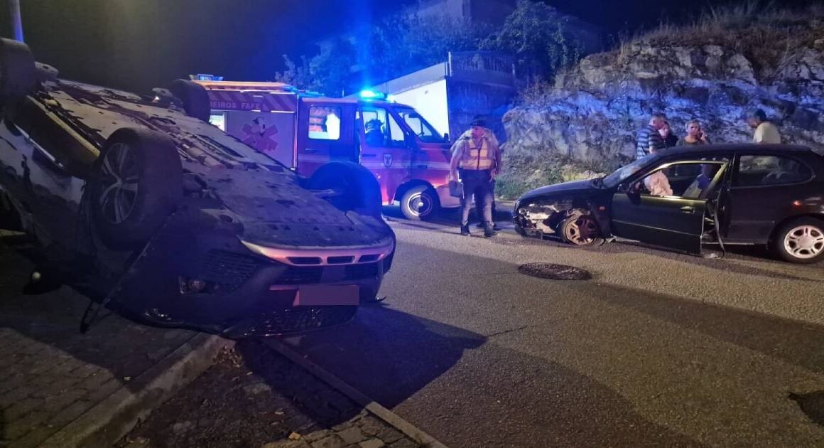 Mulher fica ferida em colisão frontal em Fafe