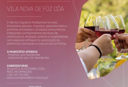 Vila Nova de Foz Côa oferece novo CTeSP em Enoturismo