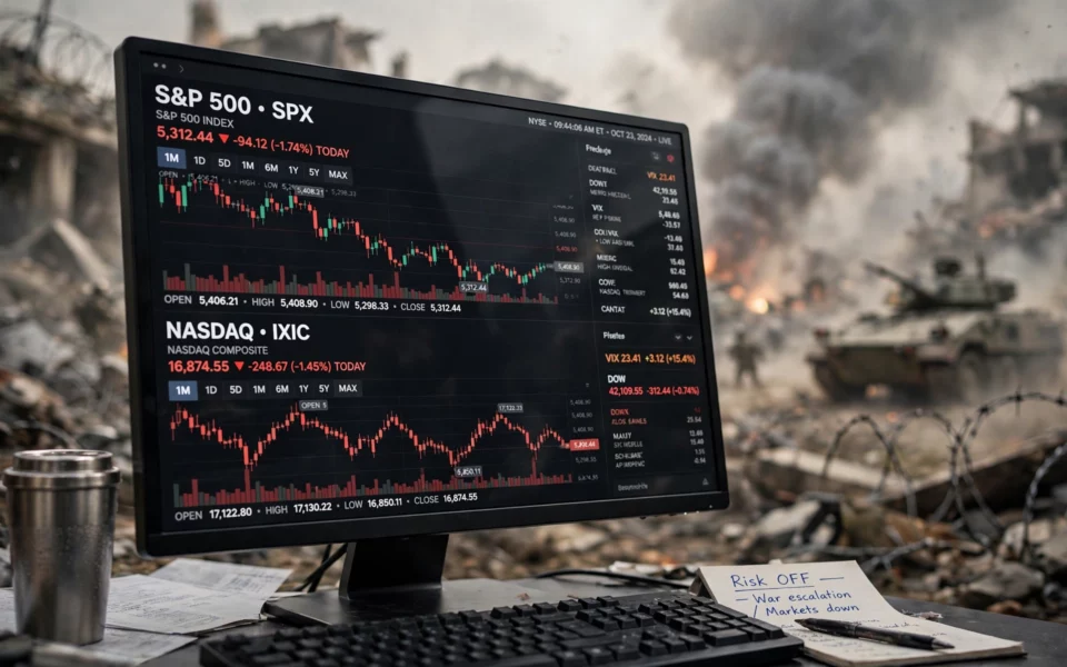 Mercados iniciam a semana sob pressão geopolítica e aumento de taxas nos EUA