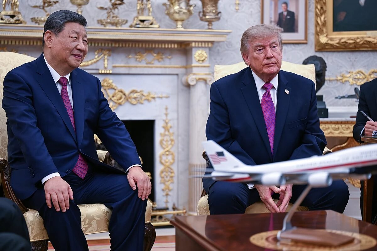 Xi indica a Trump o rumo que EUA e China devem seguir para evitar um conflitoCréditos:Annabelle Gordon / EPA / POOL