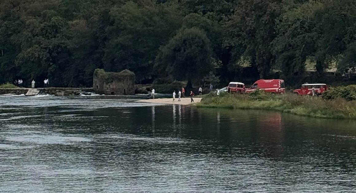 Buscas por pessoa desaparecida no rio cávado em barcelos