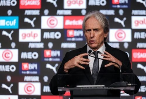 Jorge Jesus convoca 25 jogadores para a Liga das Nações