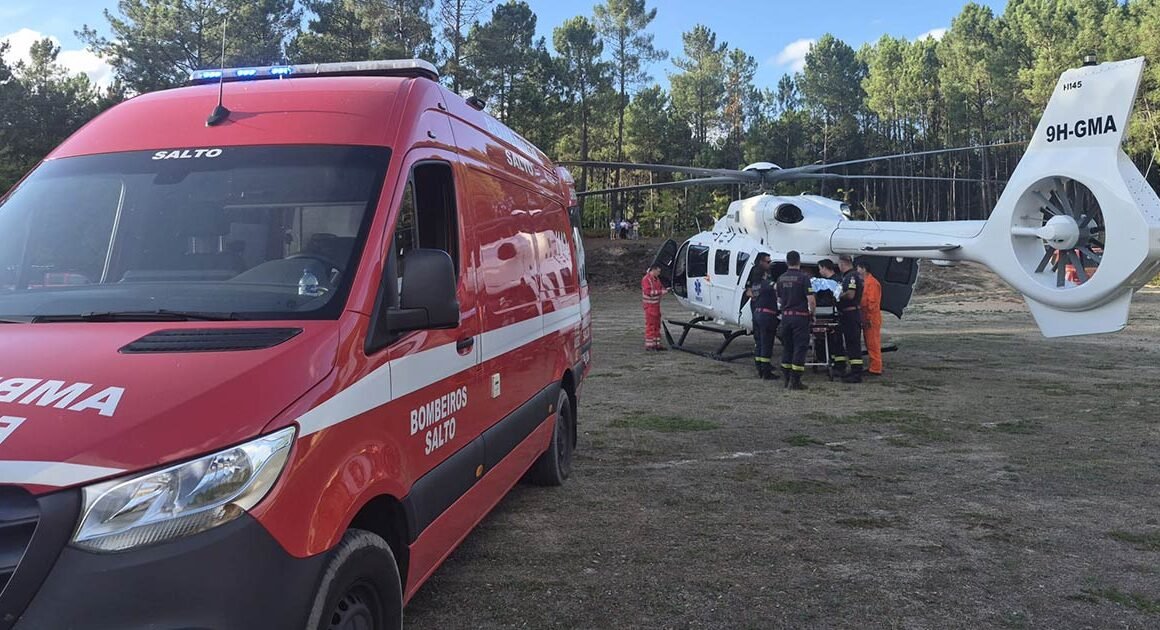 Homem gravemente ferido em queda de telhado no gerês. Helicóptero acionado