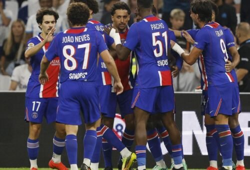PSG vence Marselha com trio português em campo