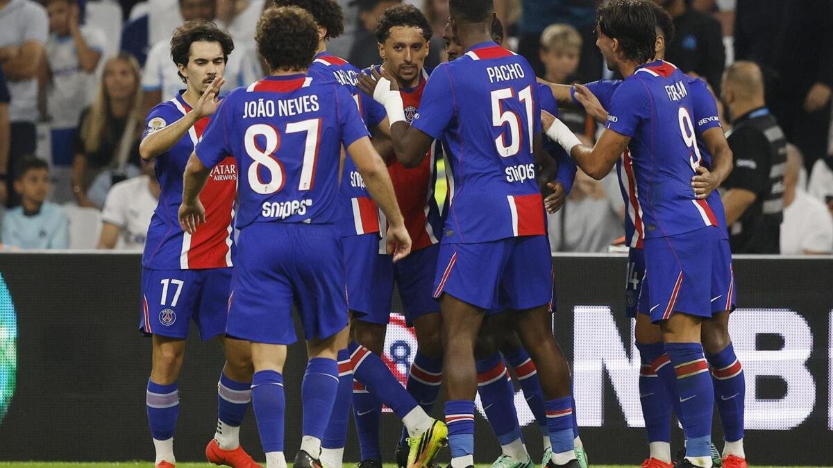 PSG vence Marselha com trio português em campo