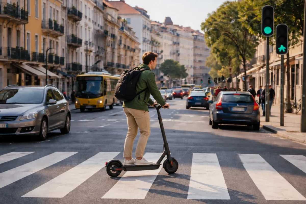 Regras para atravessar passagens com trotinetes elétricas em Portugal