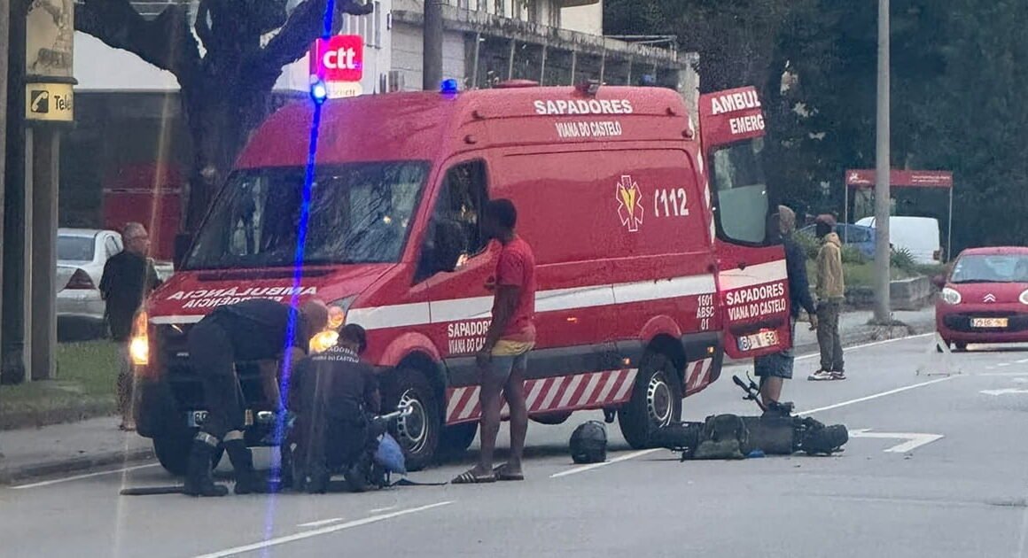 Jovem ferido em acidente com trotineta em viana do castelo