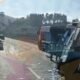 Colisão entre dois camiões na a3 em braga