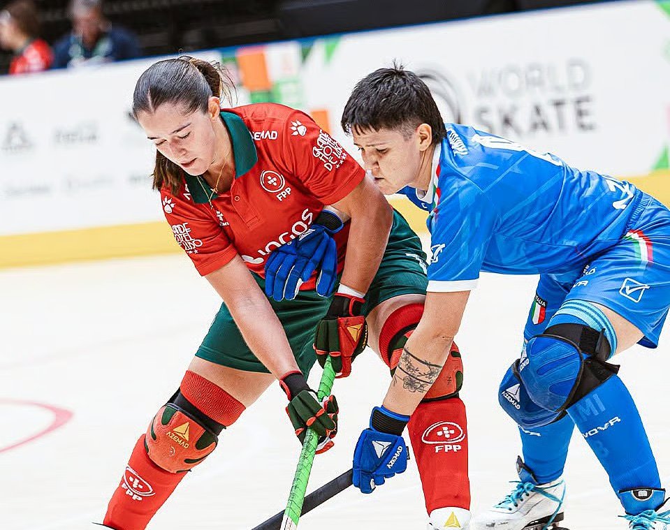 Portugal perde com Itália e deixa liderança do grupo no Mundial feminino de hóquei em patinsCréditos:Federação de Patinagem de Portugal