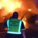 Camião de cerveja capota e incendeia-se na galiza. Motorista em estado grave
