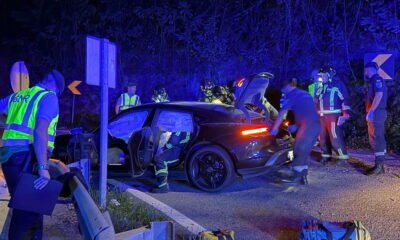 Braga: porsche despista-se contra pedra na estrada do bom jesus