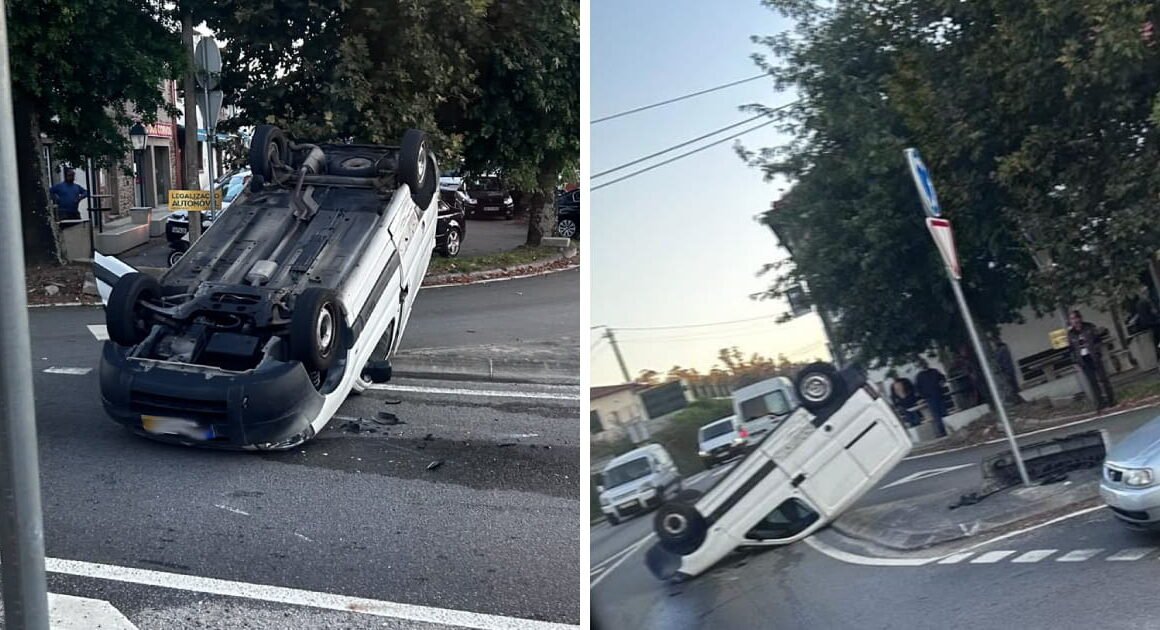 Escapa ileso de aparatoso capotamento em vila verde