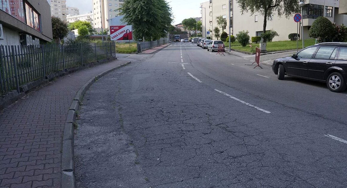 Atenção, braga. Duas ruas condicionadas para repavimentação