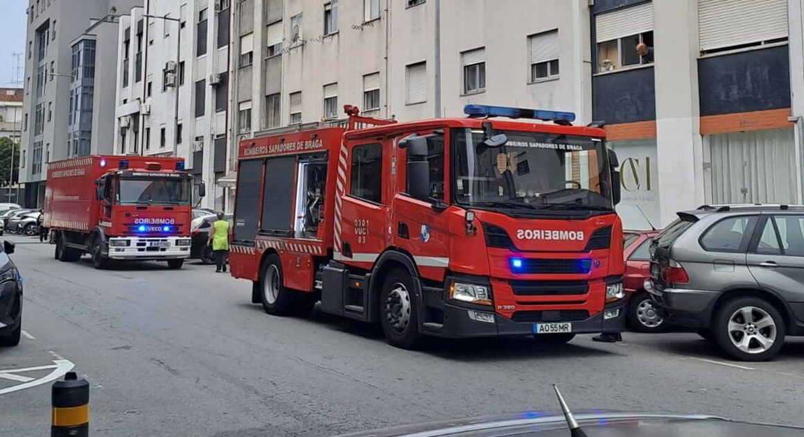 Fuga de gás mobiliza bombeiros em braga