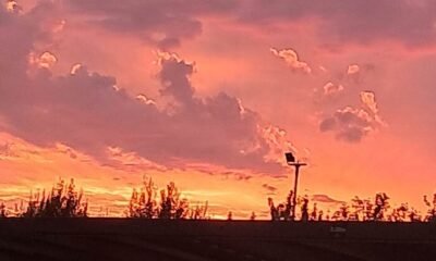 Pôr do sol deslumbrante em braga anuncia regresso do bom tempo
