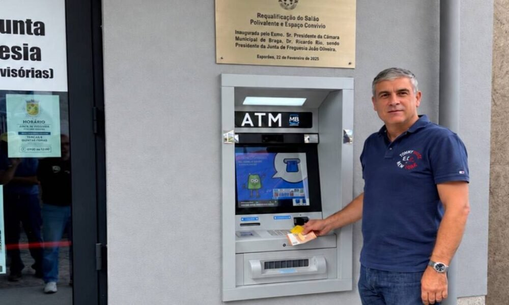 Esta freguesia de braga tem nova caixa multibanco