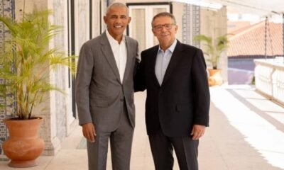 Obama foi recebido por seguro em belém