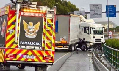 Camionista ferido após despiste em famalicão