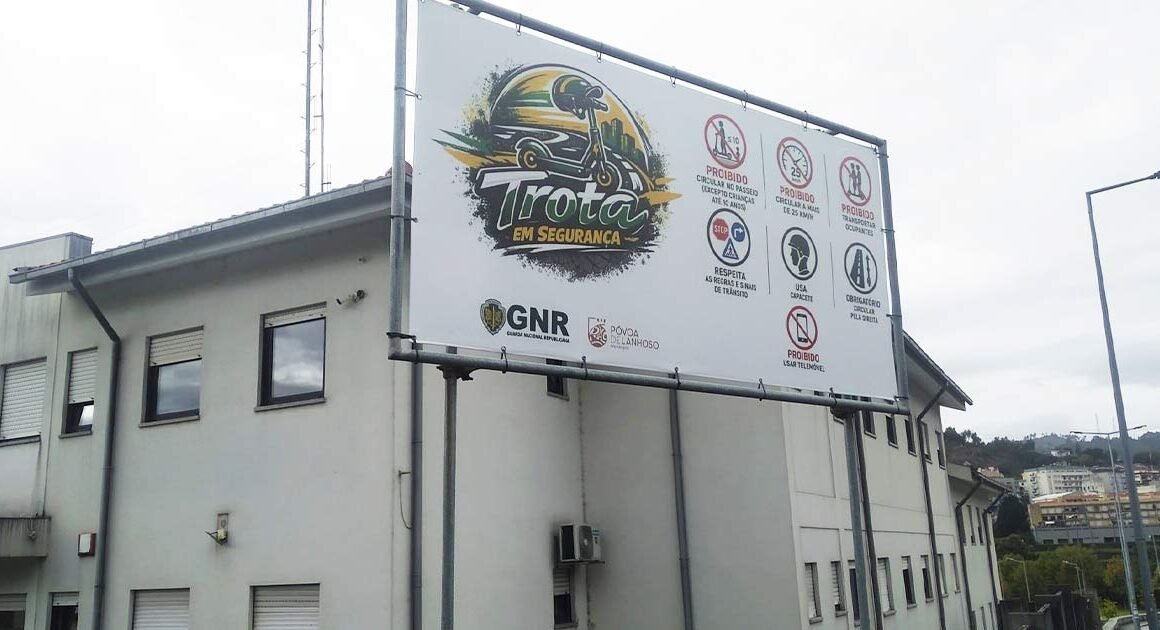 Gnr da póvoa de lanhoso lança campanha sobre riscos das trotinetas elétricas